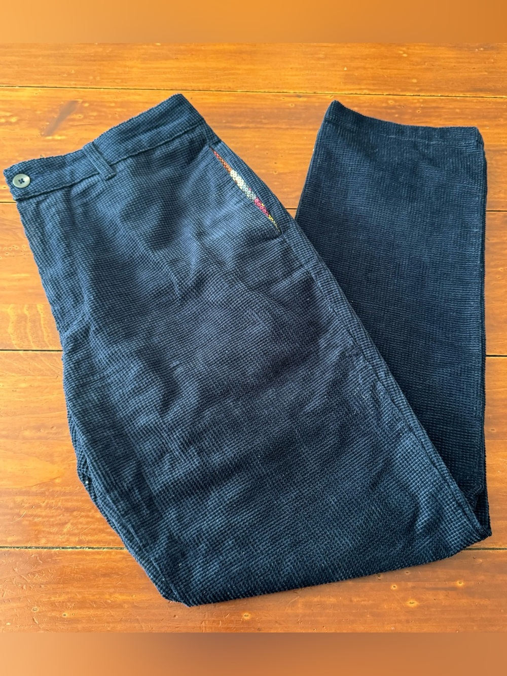 Betabrand Cordaround Navy Blue Pants Corduroy Pants Mens Size 32